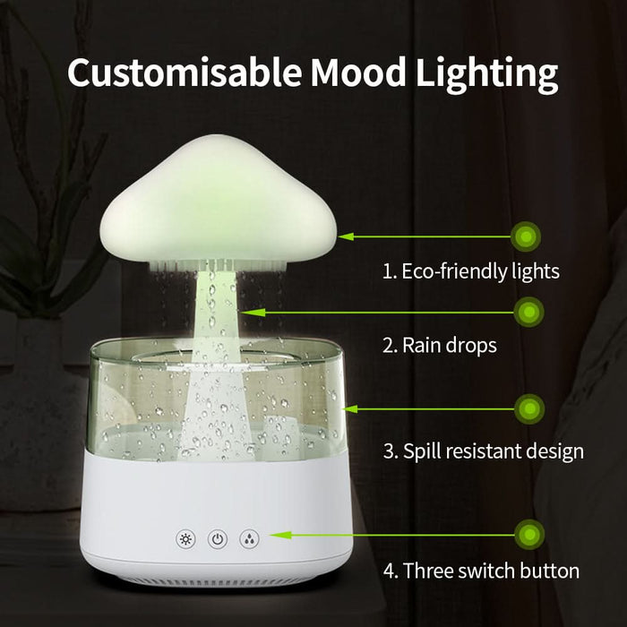 Rain Cloud Mushroom Humidifier - Water Drop Design