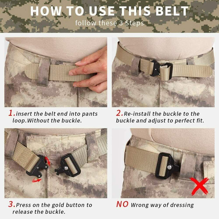 Premium Men's Casual Military Tactical Nylon Belt