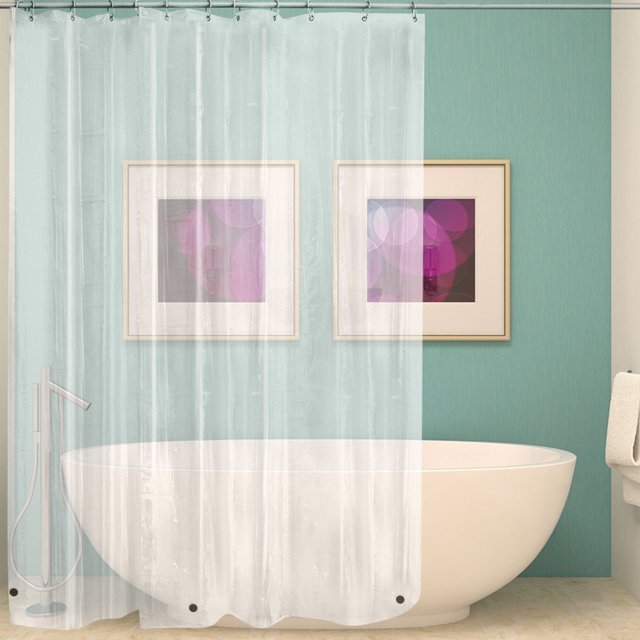 Clear Waterproof Shower Curtain