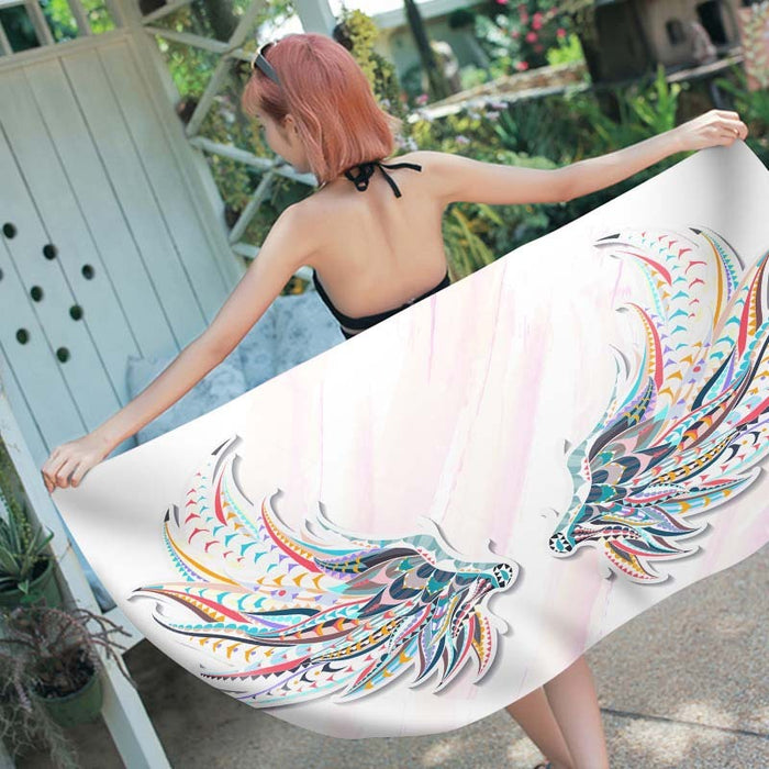 Wings Printed Towel (Beach Or Bath Towel)