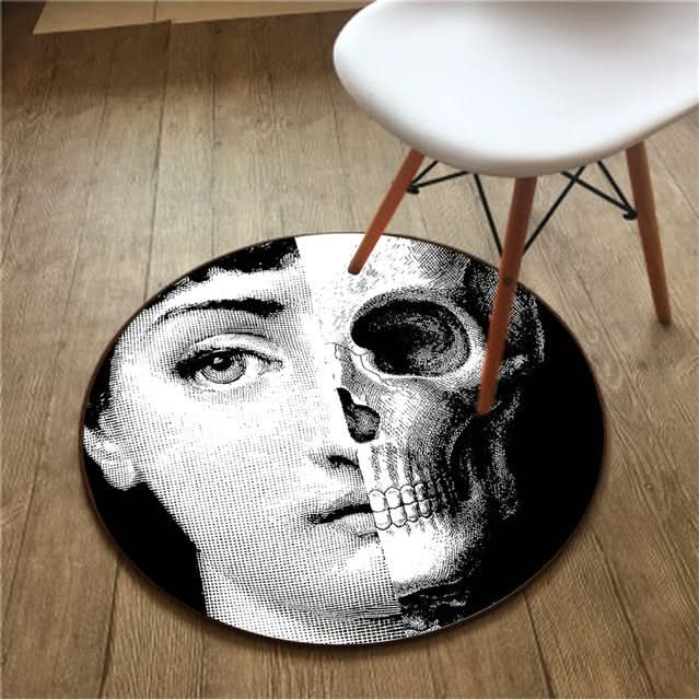 Circular Living Room Doormat Face Decoration Carpet