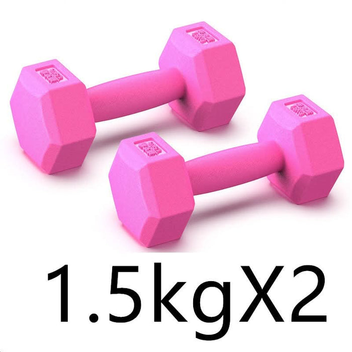 Rubberized Dumbbells for Arm Muscle Training