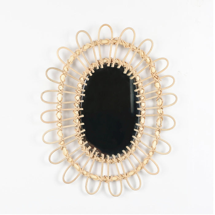 Wall-mounted Wicker Decorative MirrorWicker