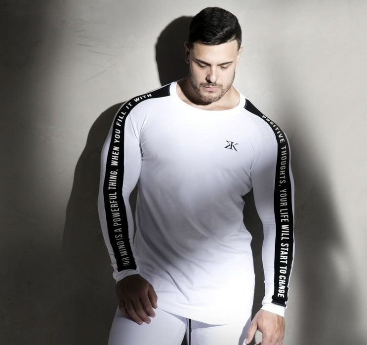 Men's Long Sleeve Moisture-Wicking Fitness Tights