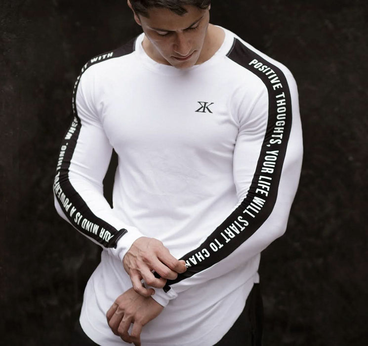 Men's Long Sleeve Moisture-Wicking Fitness Tights