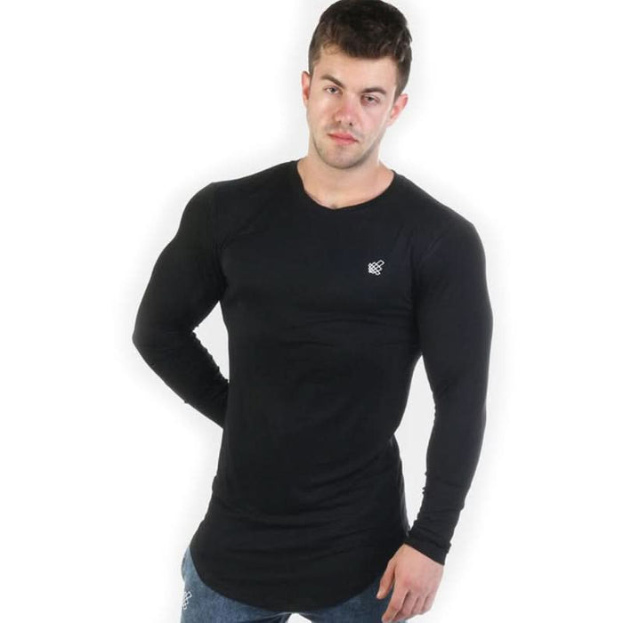 Men's Long Sleeve Moisture-Wicking Fitness Tights