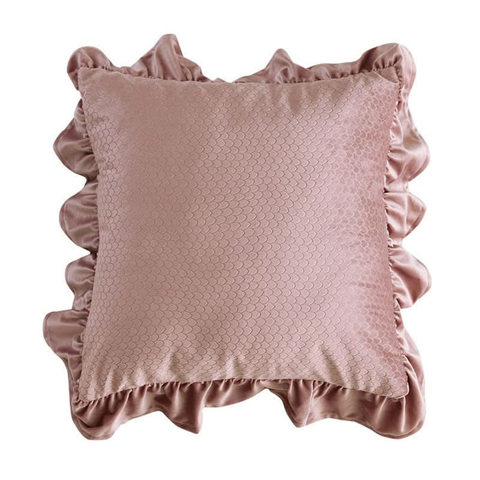 Jacquard Ruffle Cushion Cover