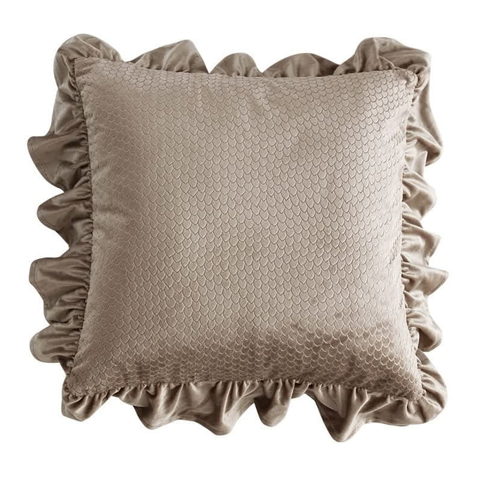 Jacquard Ruffle Cushion Cover