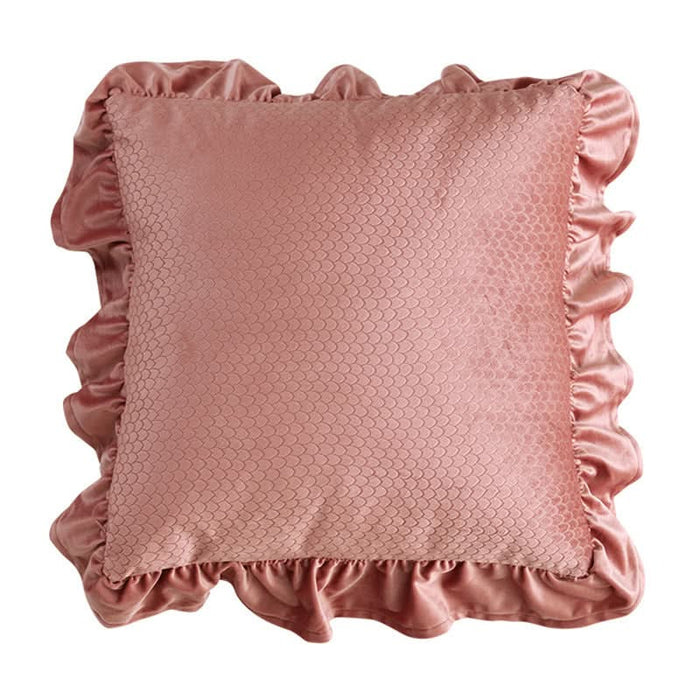 Jacquard Ruffle Cushion Cover