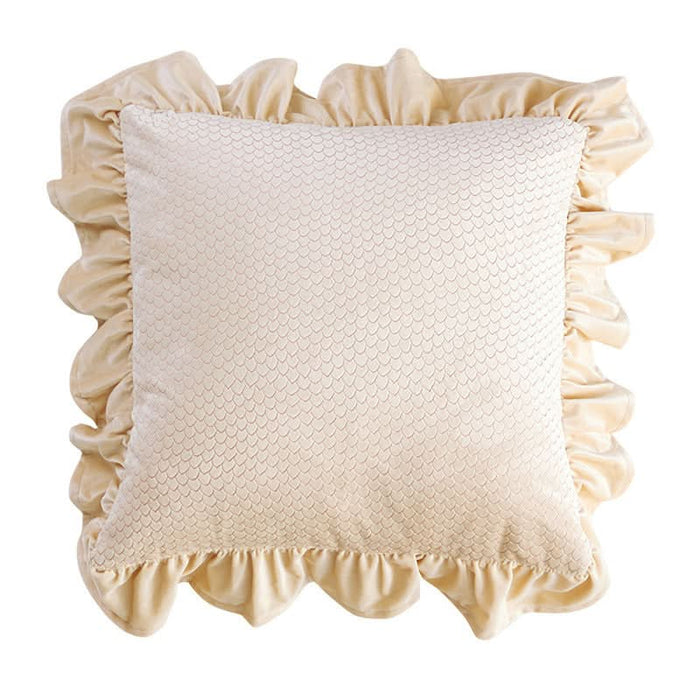 Jacquard Ruffle Cushion Cover