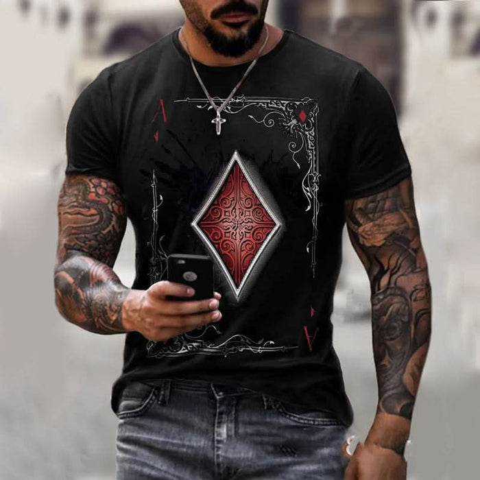 Men's Playing Card Print T-Shirt