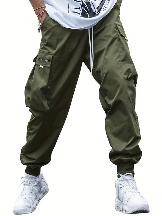 Men's Oversized Cargo Pants with Multi-Pockets