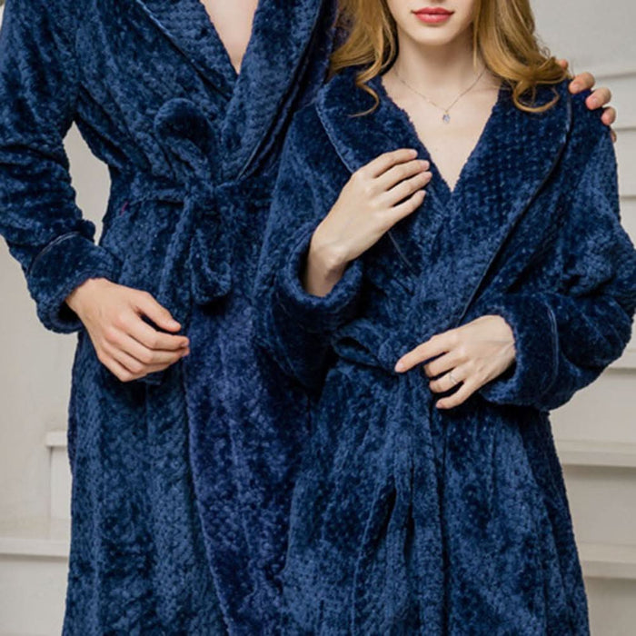 Men's and Women's Warm Fleece Winter Bath Robe