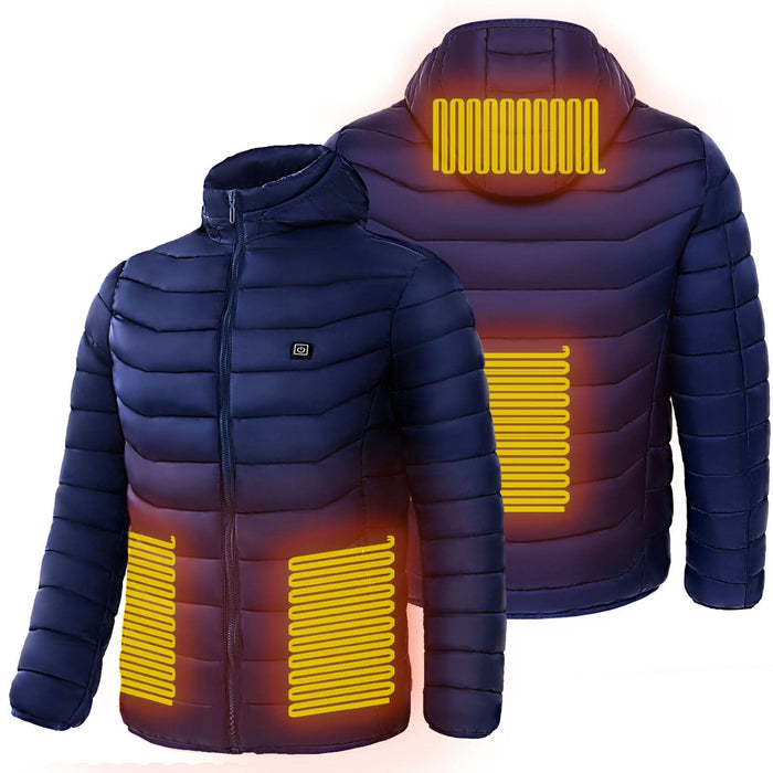 Unisex Electric Heated Puffer Jacket with Insulated Hood