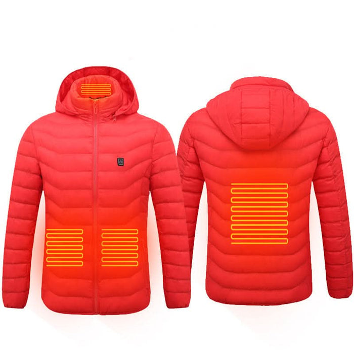 Unisex Electric Heated Puffer Jacket with Insulated Hood