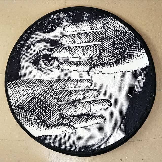 Circular Living Room Doormat Face Decoration Carpet