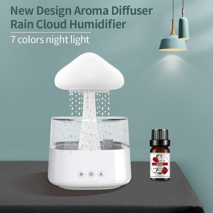 Rain Cloud Mushroom Humidifier - Water Drop Design