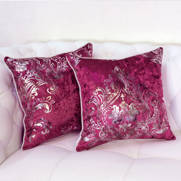 European Style Velvet Hot Silver Cushion Cover