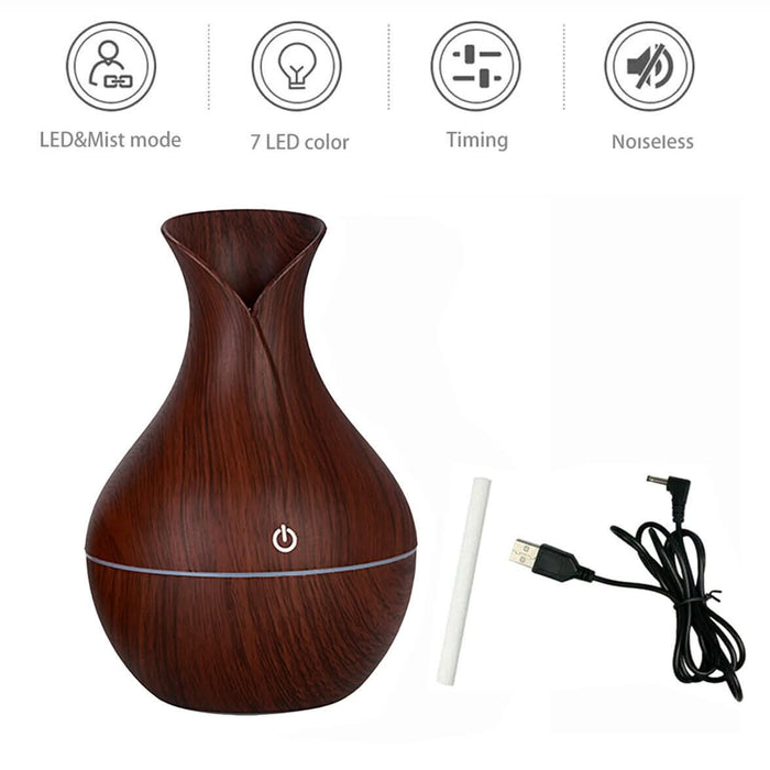 LED Ultrasonic Aroma Humidifier and Essential Oil Diffuser