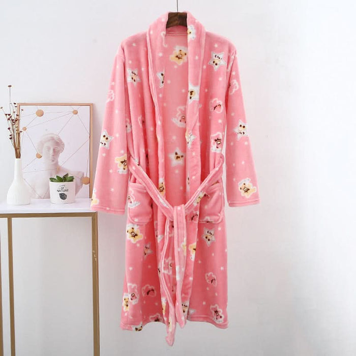 Parent-Child Thickened Flannel Nightgown