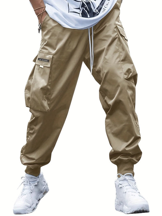 Men's Oversized Cargo Pants with Multi-Pockets