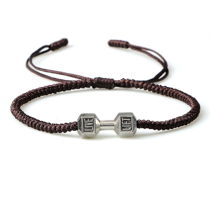 Woven Dumbbell Alloy Bracelet