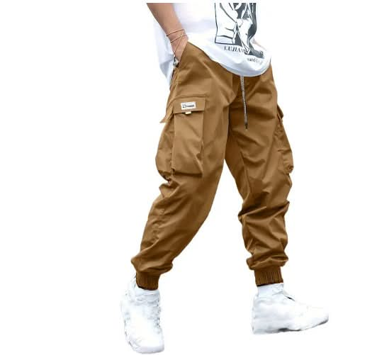 Men's Oversized Cargo Pants with Multi-Pockets