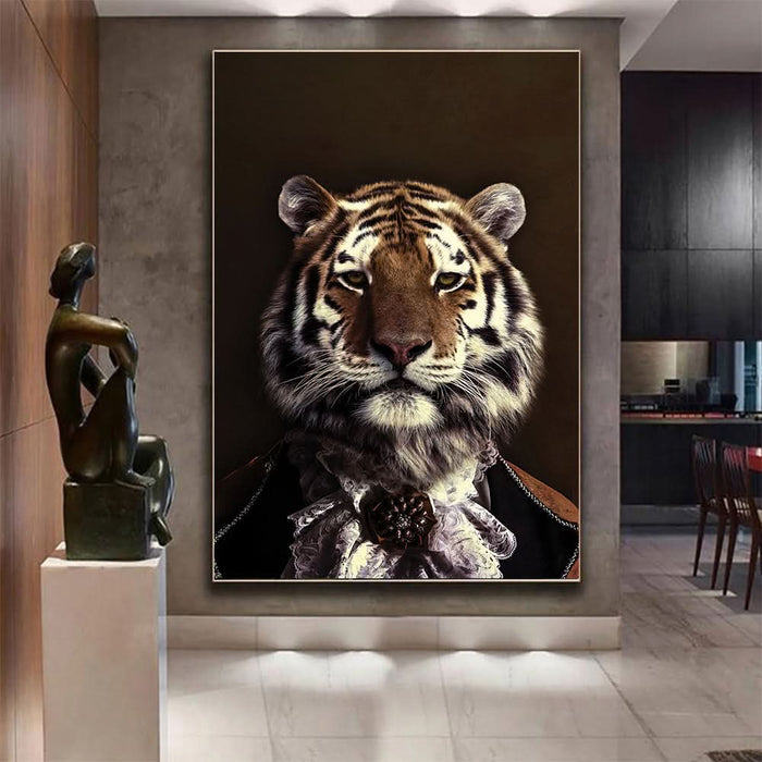 Black Canvas Wildlife Wall Decor Poster