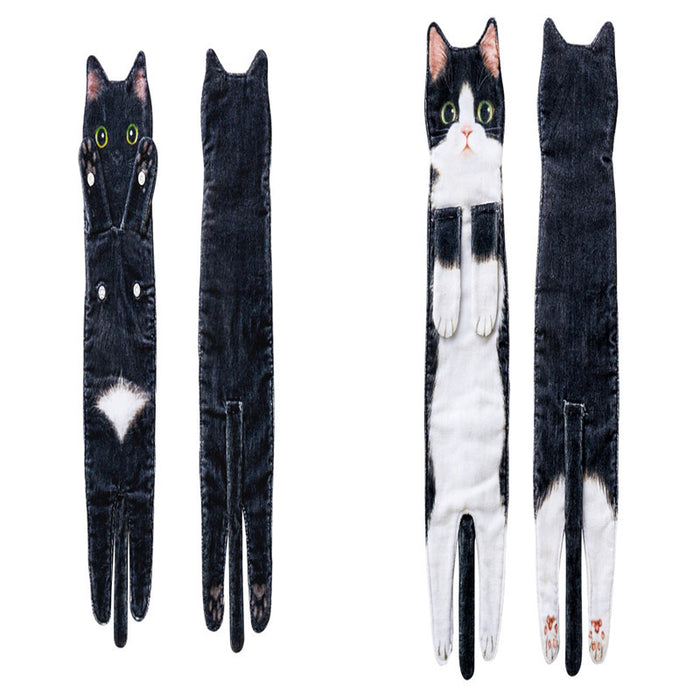 Cute Quick-drying Cat Hand Towel