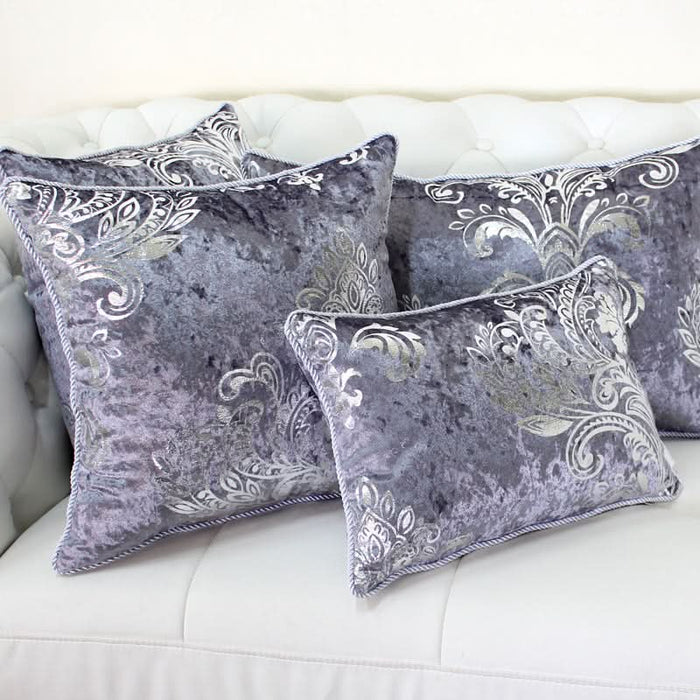 European Style Velvet Hot Silver Cushion Cover