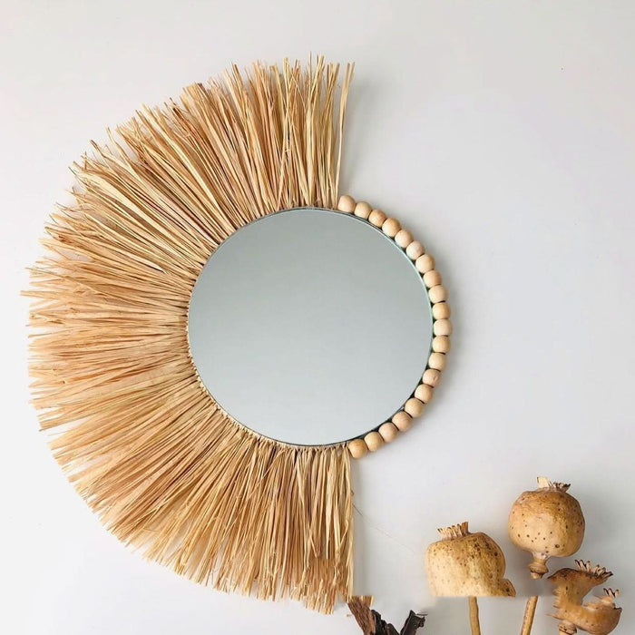 Wall Decorations Raffia Mirror Decorative Wall Hangings Mirror