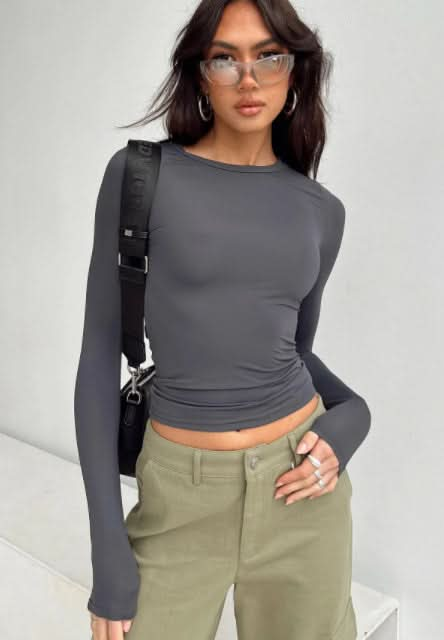 Women's Fashion Slim Fit Long-Sleeve Pullover Top