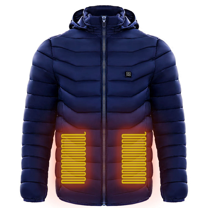 Unisex Electric Heated Puffer Jacket with Insulated Hood