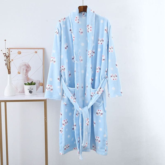 Parent-Child Thickened Flannel Nightgown