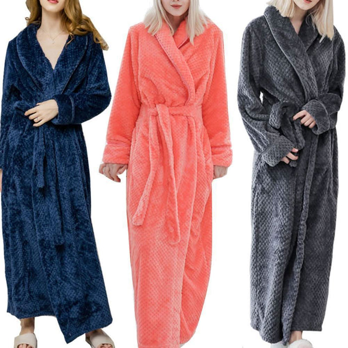 Men's and Women's Warm Fleece Winter Bath Robe