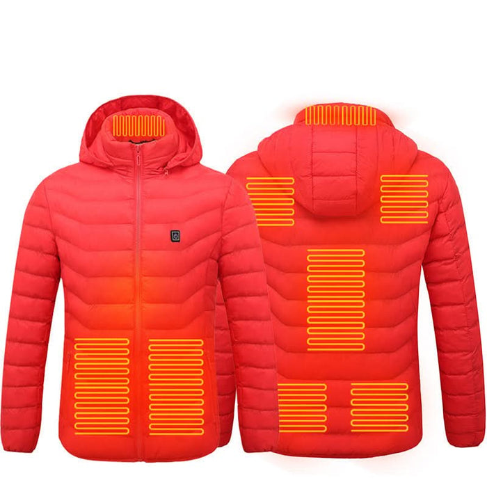 Unisex Electric Heated Puffer Jacket with Insulated Hood