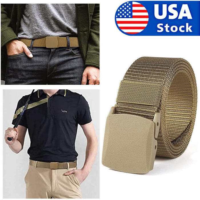 Men's Adjustable Military Tactical Nylon Canvas Belt