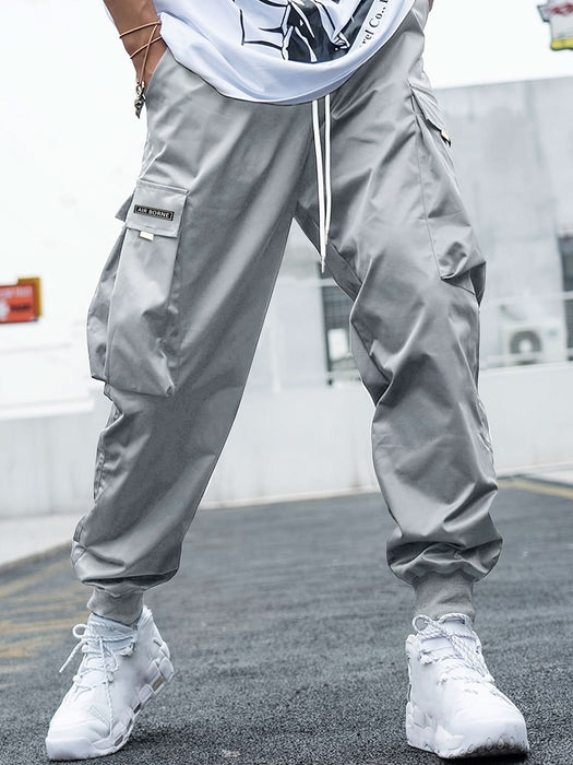 Men's Oversized Cargo Pants with Multi-Pockets