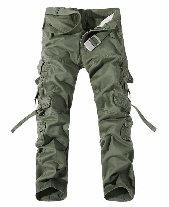 Men's Washed Multi-Pocket Cargo Pants