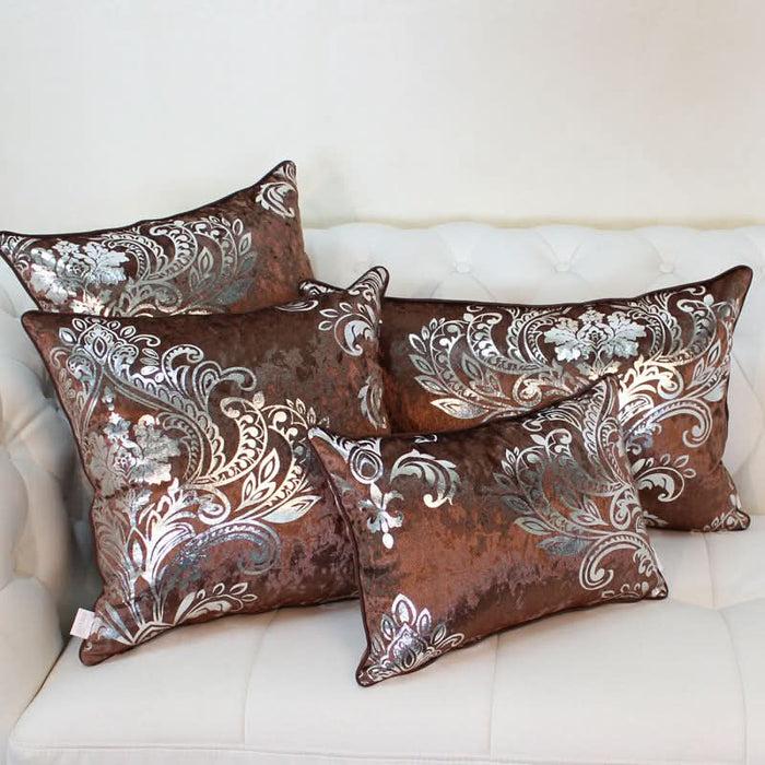 European Style Velvet Hot Silver Cushion Cover