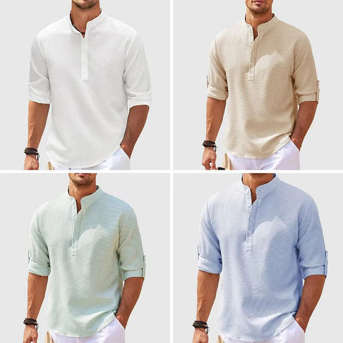 Men's Long Sleeve Solid Color Casual Shirt