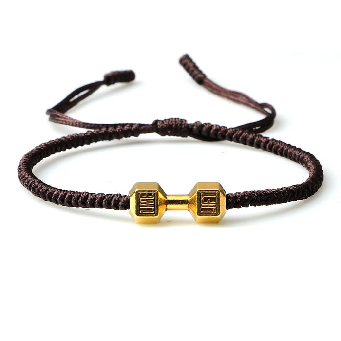 Woven Dumbbell Alloy Bracelet