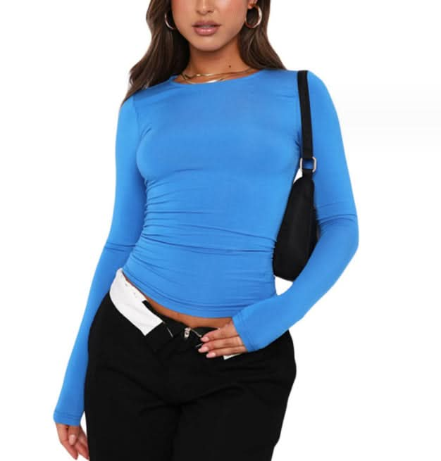 Women's Fashion Slim Fit Long-Sleeve Pullover Top