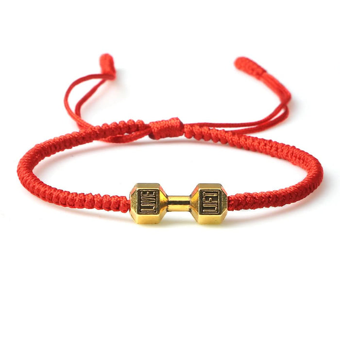 Woven Dumbbell Alloy Bracelet