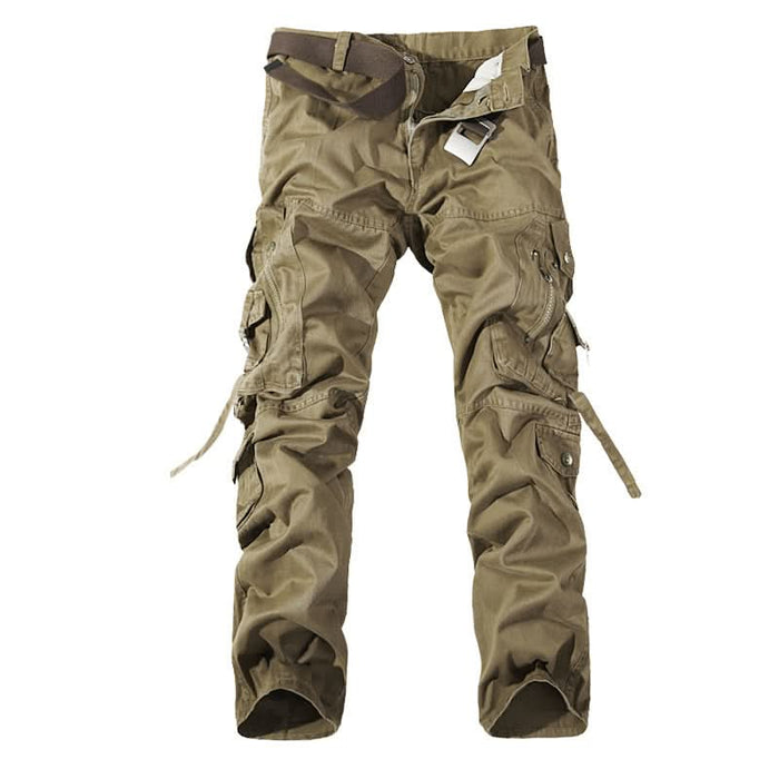 Men's Washed Multi-Pocket Cargo Pants