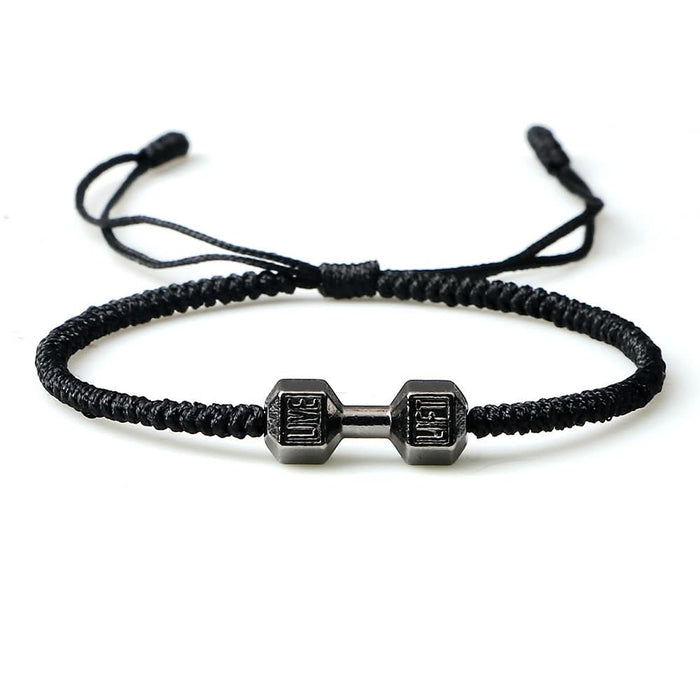 Woven Dumbbell Alloy Bracelet