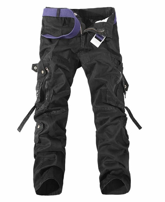 Men's Washed Multi-Pocket Cargo Pants