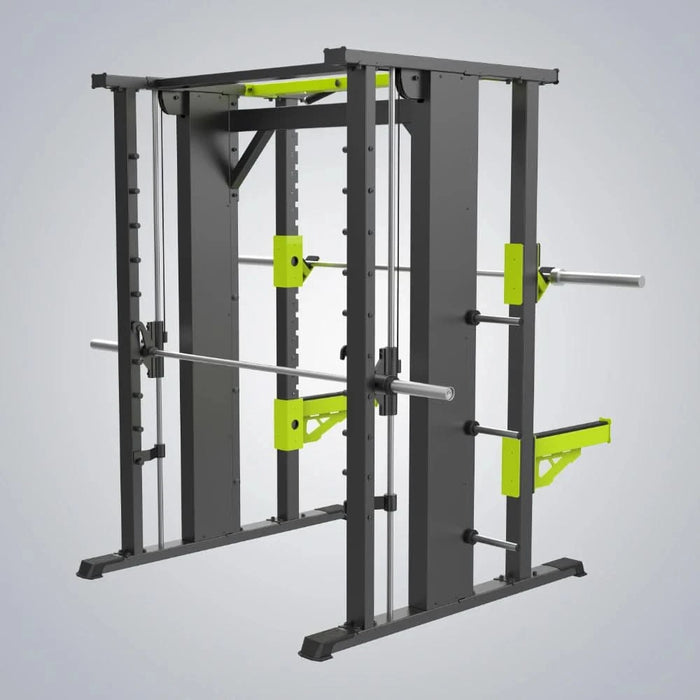 Commercial Heavy Duty Multi-Function Gym Rack with Squat, Power, and Dumbbell Storage