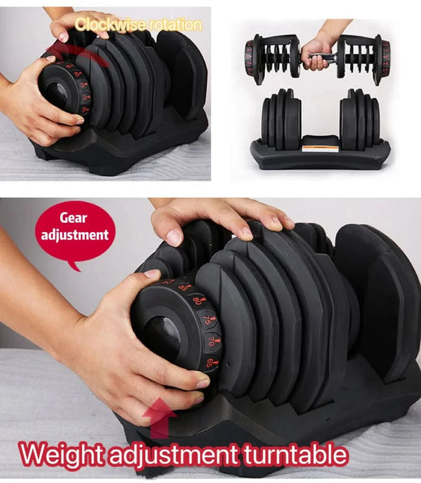 24KG Adjustable Automatic Dumbbell Set for Home Gym Fitness