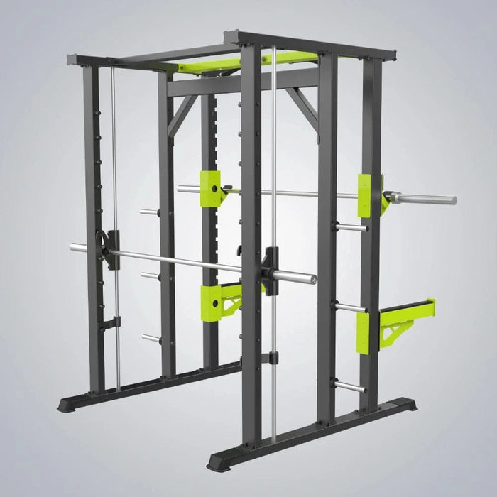 Commercial Heavy Duty Multi-Function Gym Rack with Squat, Power, and Dumbbell Storage